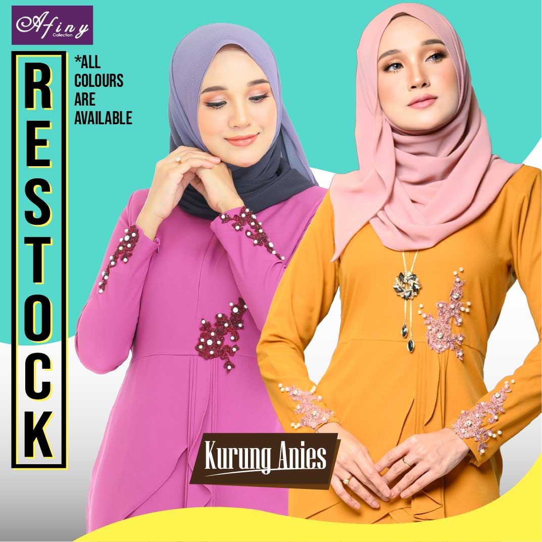 RESTOCK - ALL COLOR!! Kurung Anies